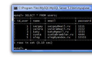 ms 액세스의 SQL 쿼리.  소개.  m_unit 데이터베이스의 레코드 삽입, 삭제, 업데이트 - 참조;  단위